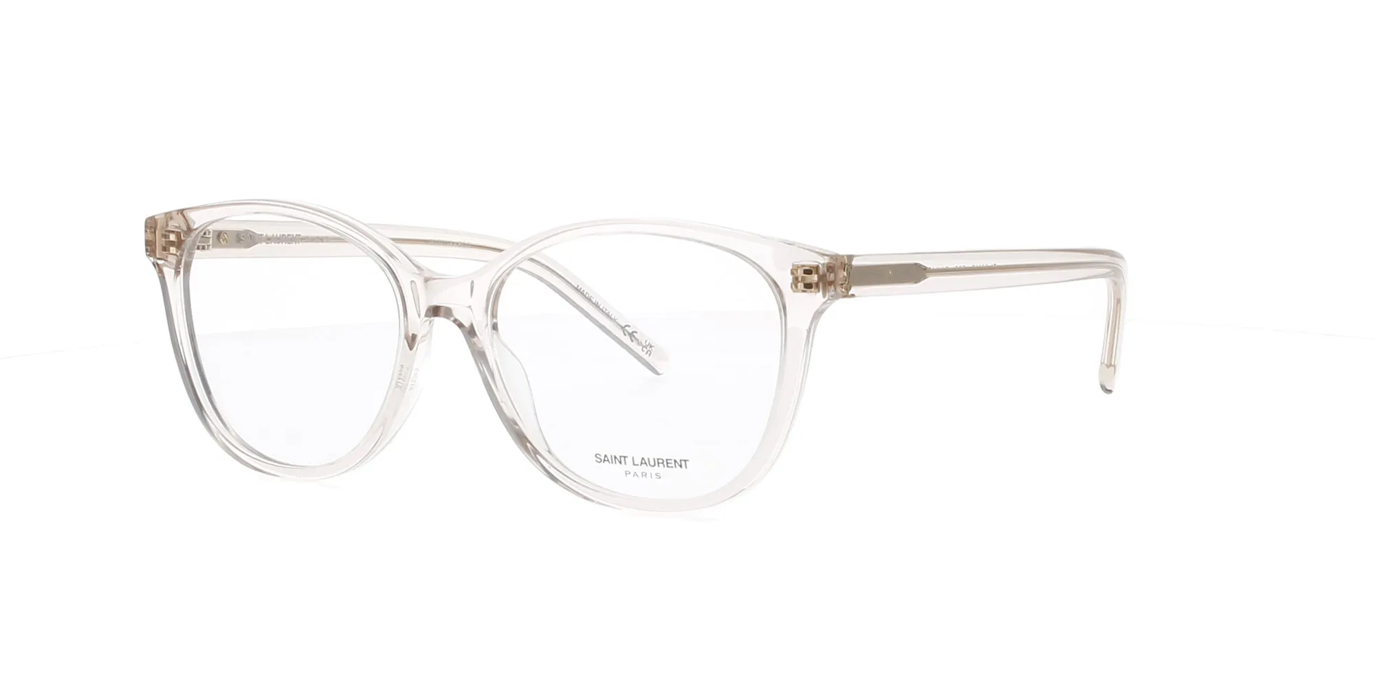 Shiny Nude Crystal Saint Laurent Frame sold by Fashion Eyewear