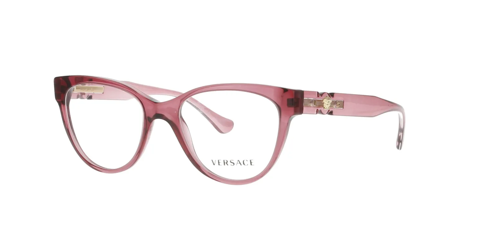 Versace Transparent Burgundy Cat Eye Frame sold by Fashion Eyewear