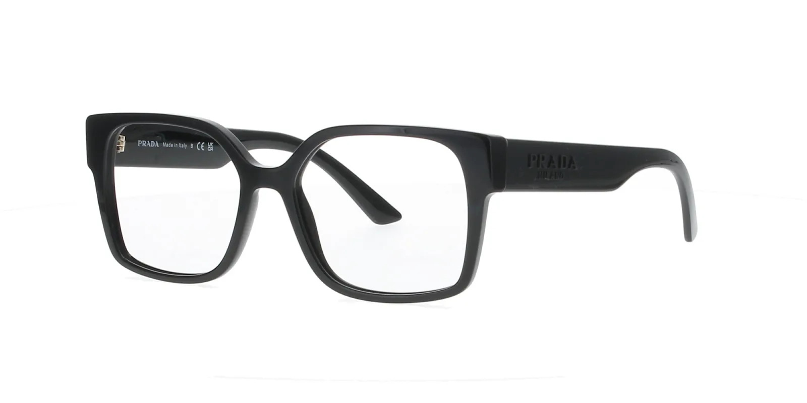 Shiny Black Square Prada Frame sold by Fashion Eyewear