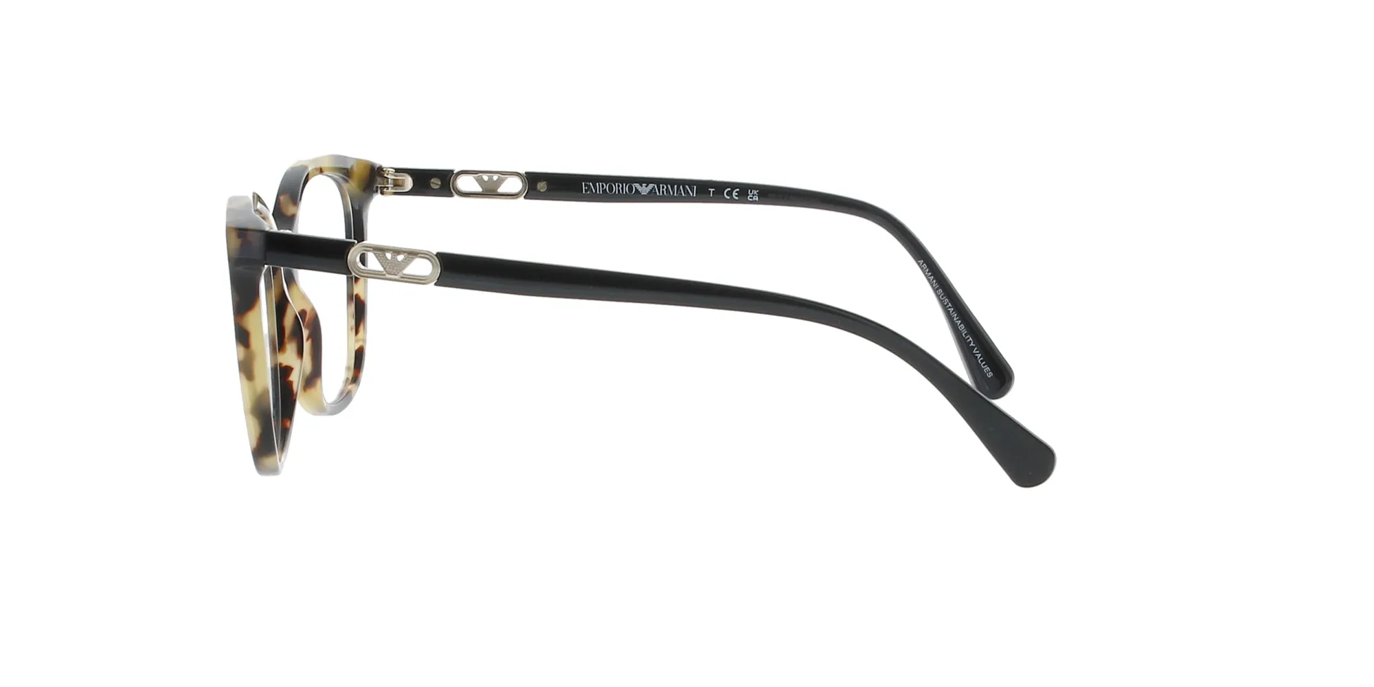 Shiny Yellow Havana Emporio Armani Frame sold by Fashion Eyewear product image thumbnail 3