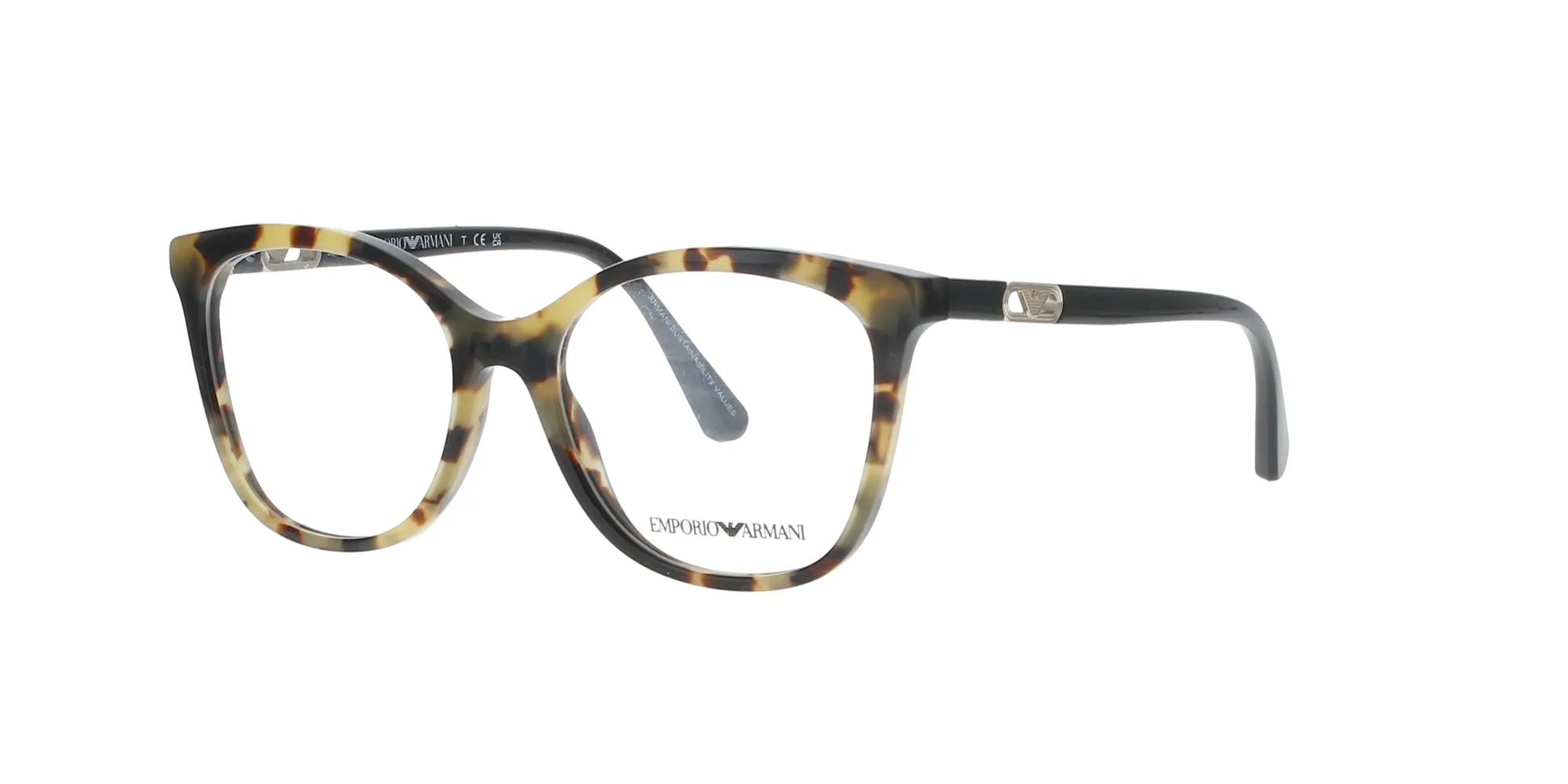 Shiny Yellow Havana Emporio Armani Frame sold by Fashion Eyewear