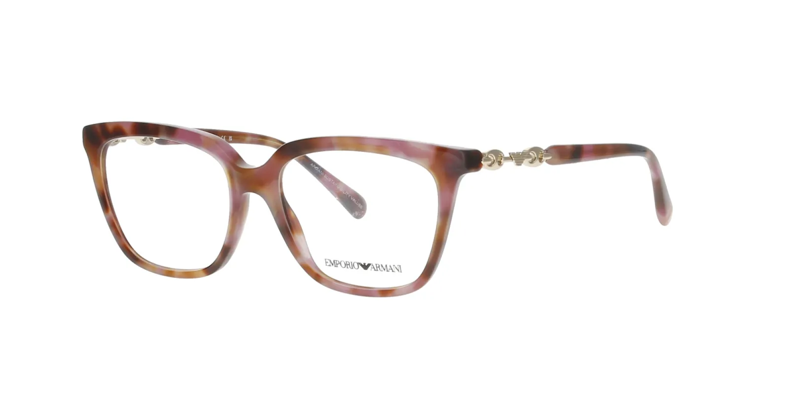 Shiny Havana Red Emporio Armani Frame sold by Fashion Eyewear