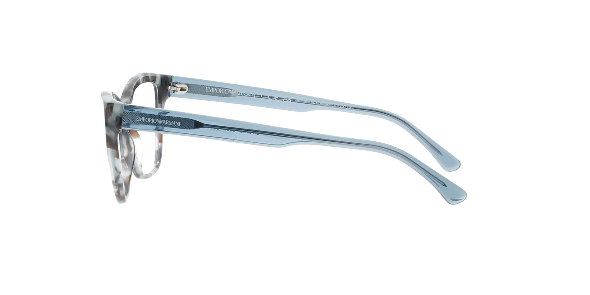 Shiny Blue Havana Emporio Armani Frame sold by Fashion Eyewear product image thumbnail 3