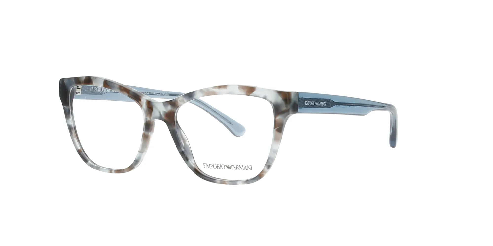 Shiny Blue Havana Emporio Armani Frame sold by Fashion Eyewear