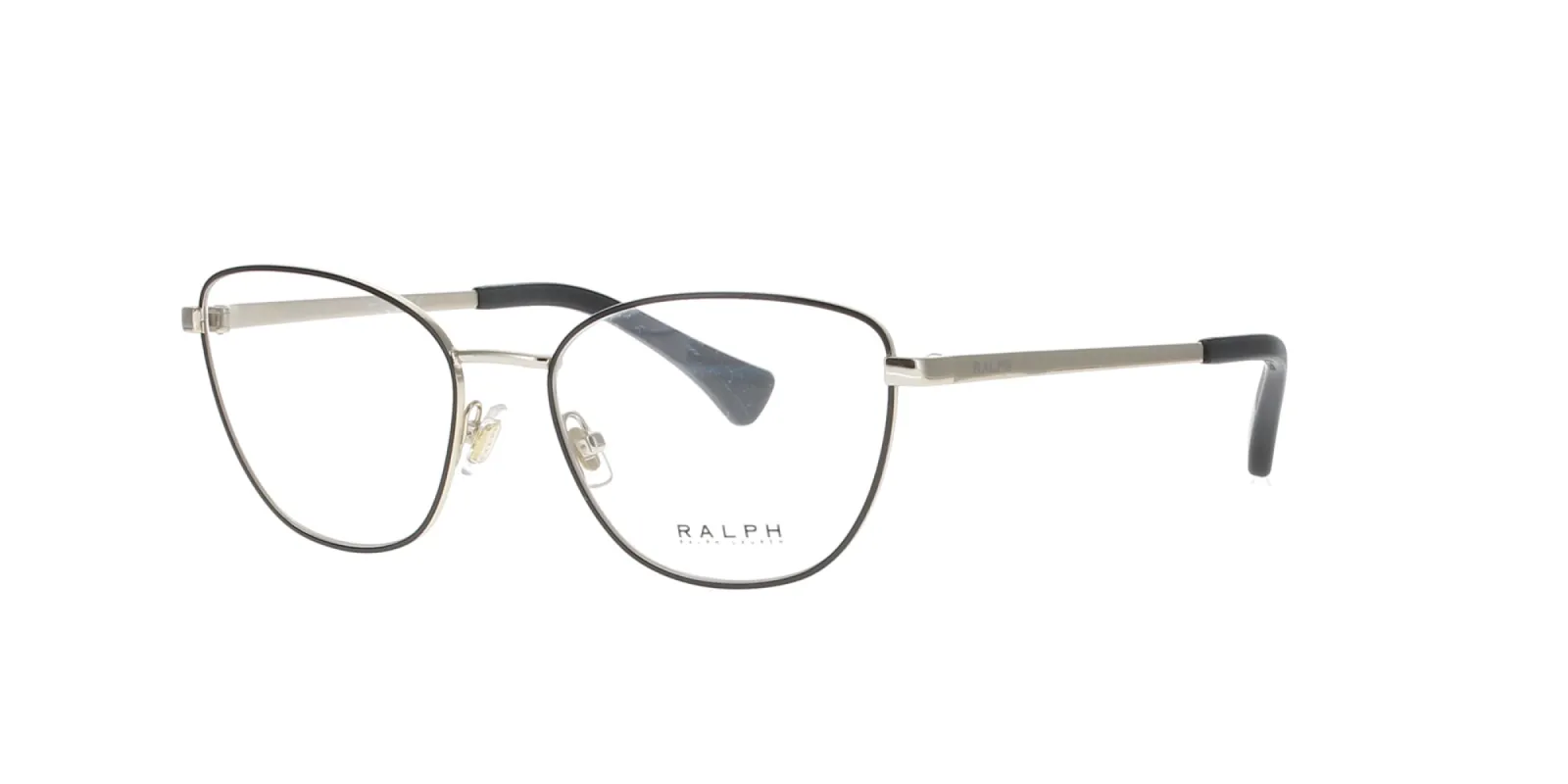 Black on Gold Ralph By Ralph Lauren Frame sold by Fashion Eyewear