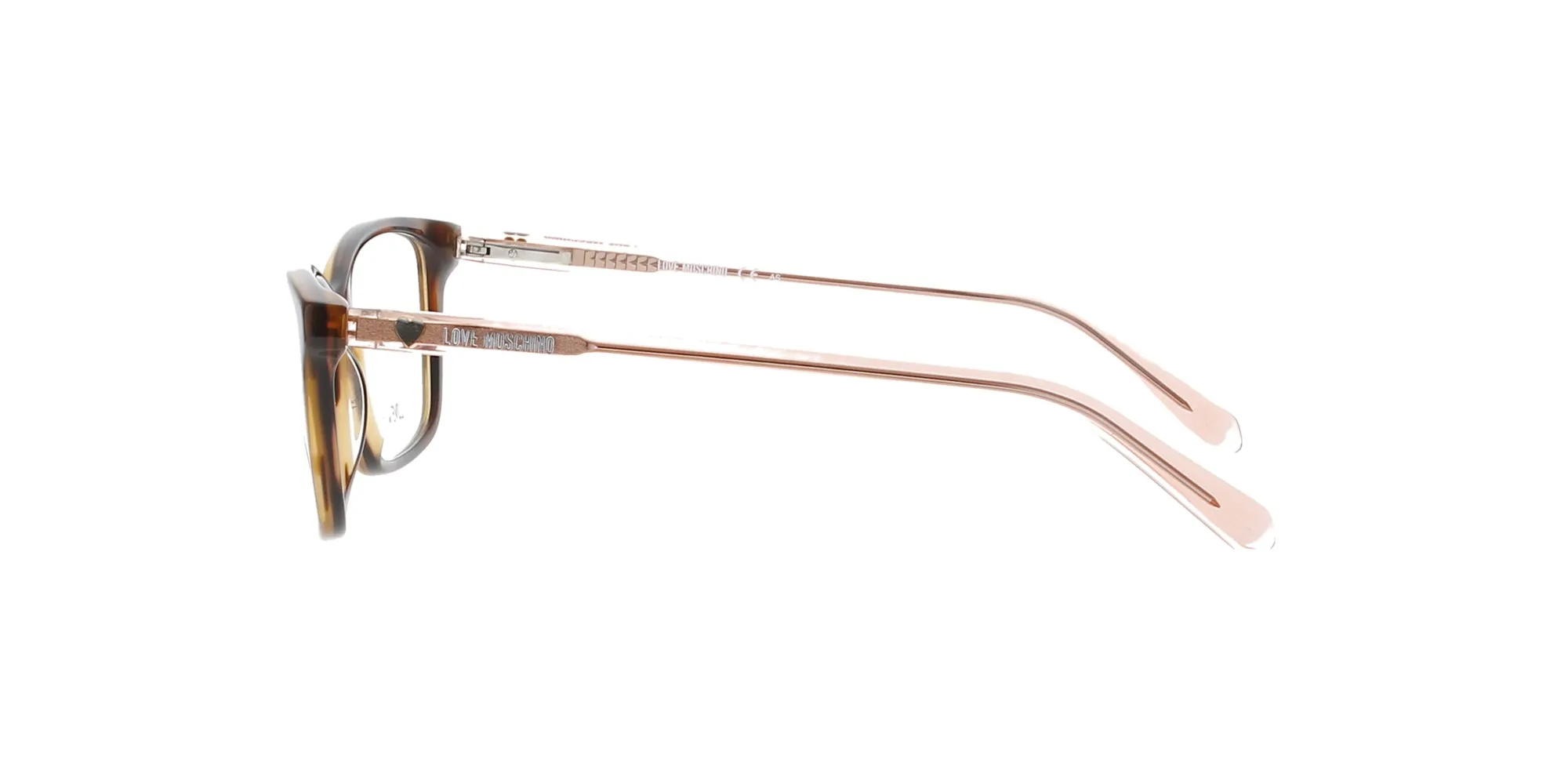 Havana and Pink Love Moschino Frame sold by Fashion Eyewear product image thumbnail 3