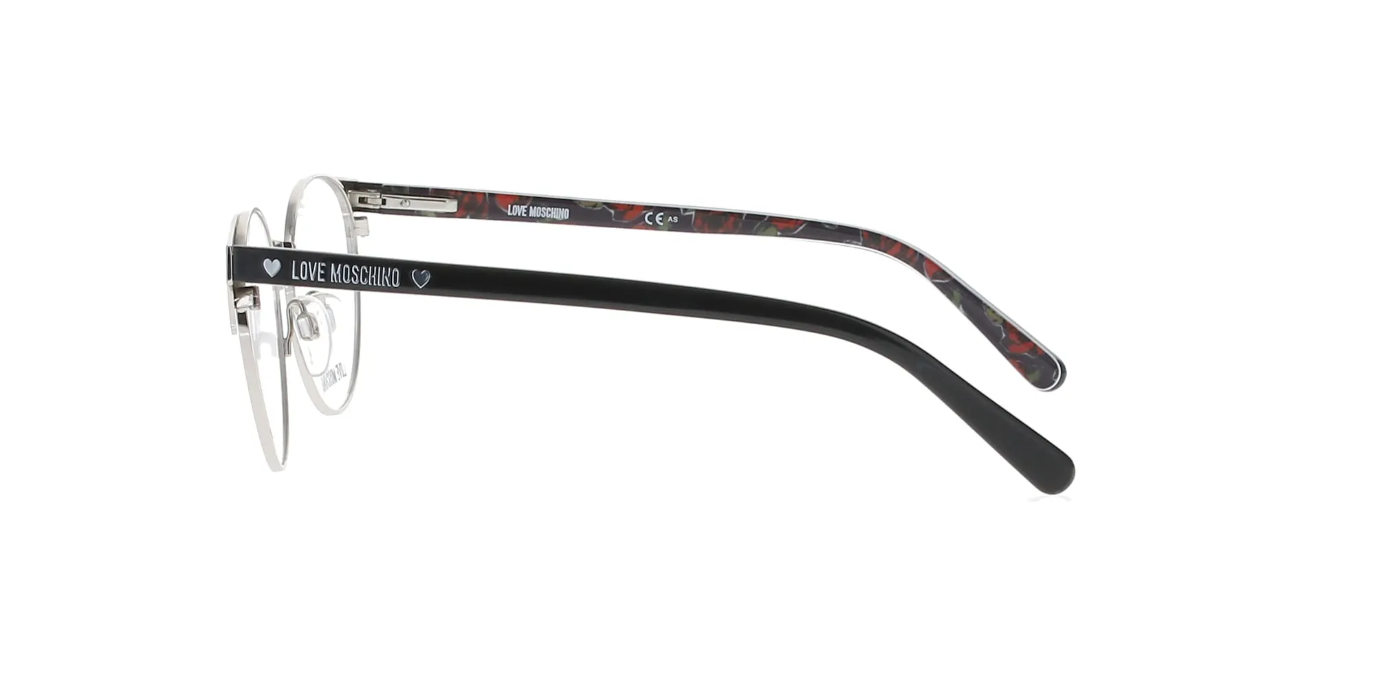 Silver and Black Love Moschino Frame sold by Fashion Eyewear product image thumbnail 3