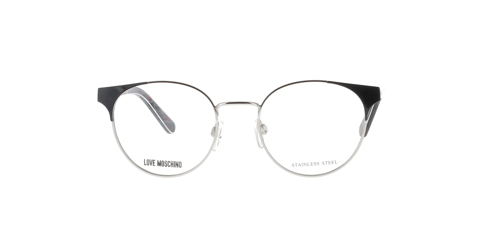 Silver and Black Love Moschino Frame sold by Fashion Eyewear product image thumbnail 2