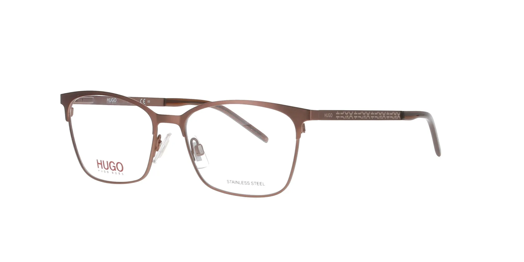 Matte Brown Stainless Steel Hugo Boss Frame sold by Fashion Eyewear