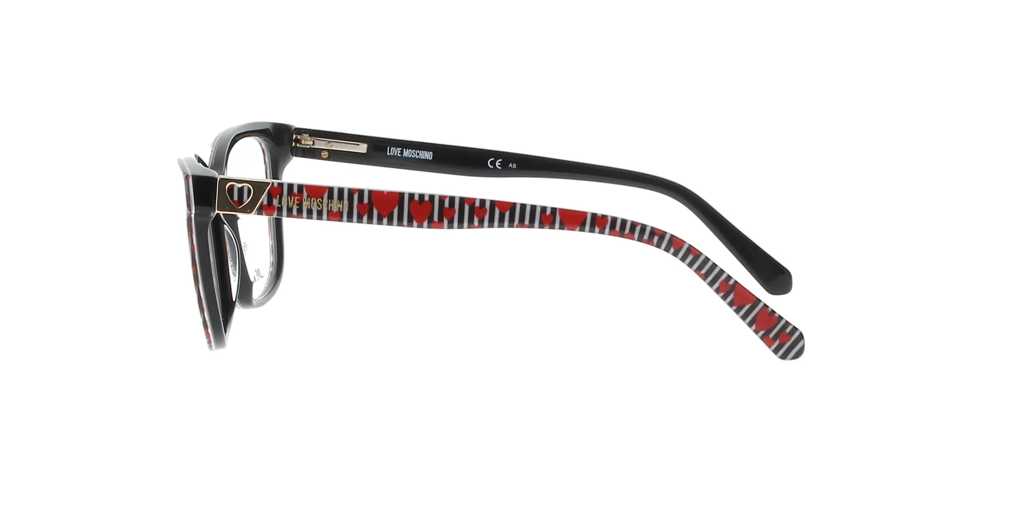 Pattern Black and Hearts Love Moschino Frame sold by Fashion Eyewear product image thumbnail 3