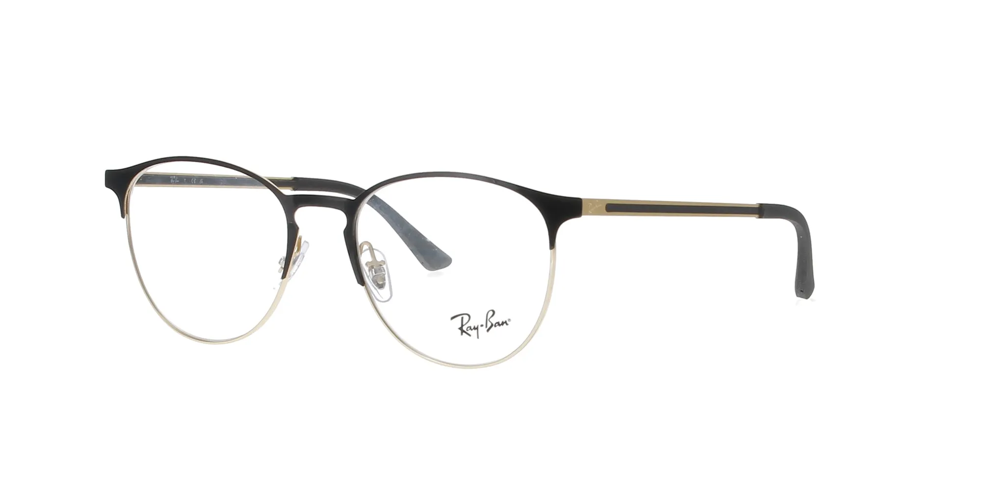Polished Black on Gold Rayban Frame sold by Fashion Eyewear