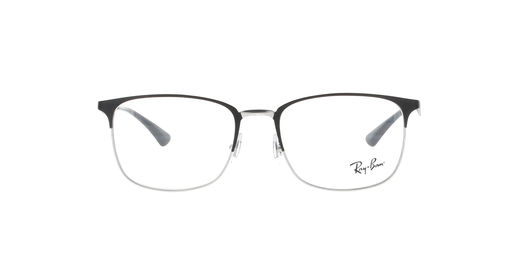 Matte Black on Silver Rayban Frame sold by Fashion Eyewear product image thumbnail 2