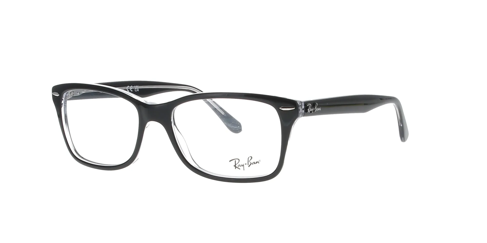 Polished Black on Transparent Rayban Frame sold by Fashion Eyewear