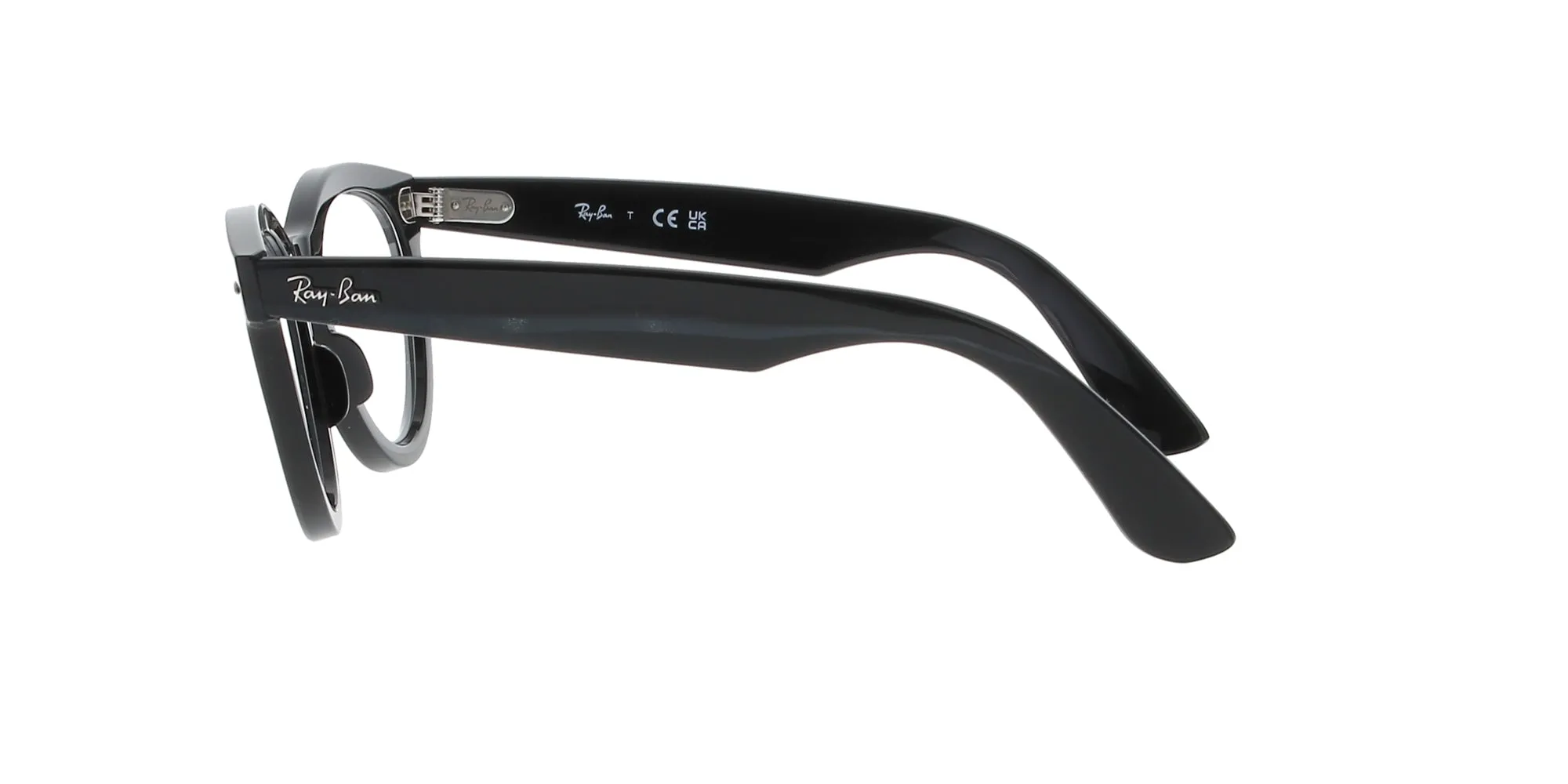 Polished Black Wayfarer Way Rayban Frame sold by Fashion Eyewear product image thumbnail 3