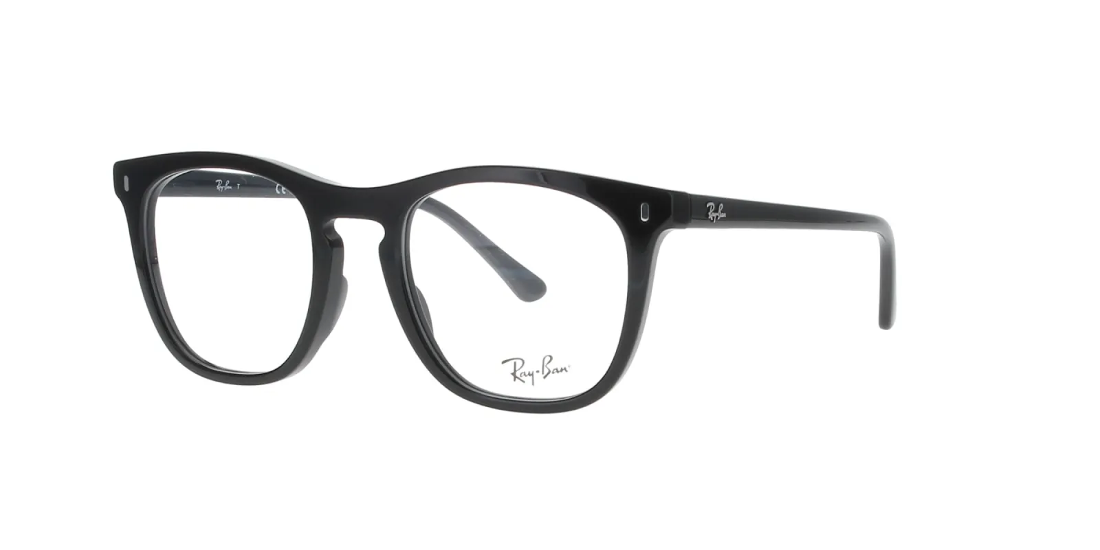 Square Polished Black Rayban Frame sold by Fashion Eyewear