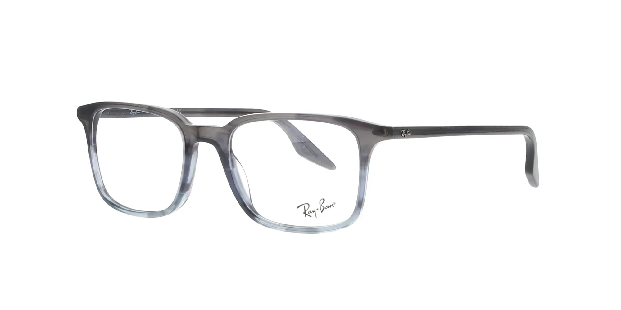Polished Striped Grey & Blue Rayban Frame sold by Fashion Eyewear