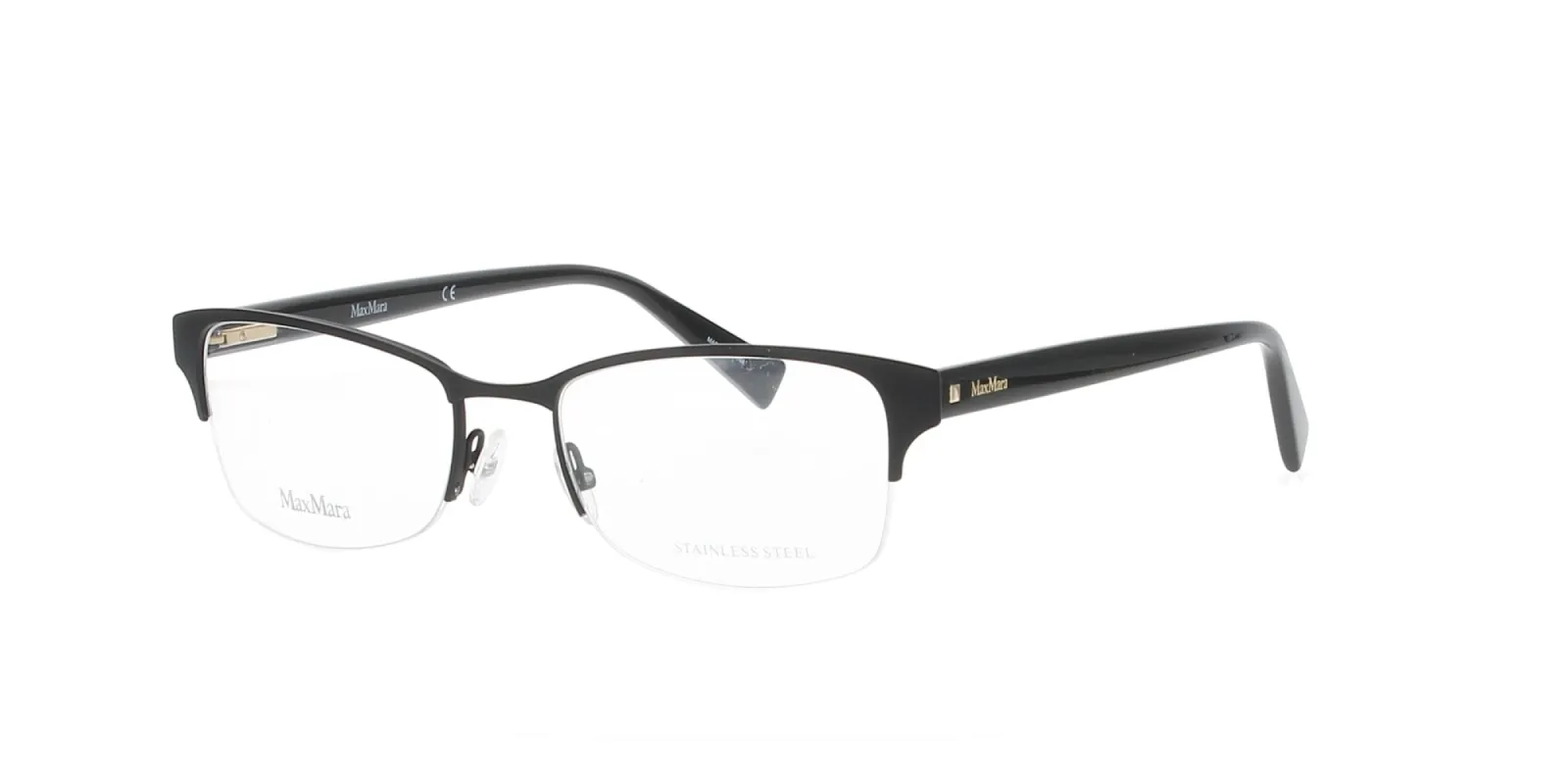 Matt Black Semi Rimless Max Mara Frame sold by Fashion Eyewear