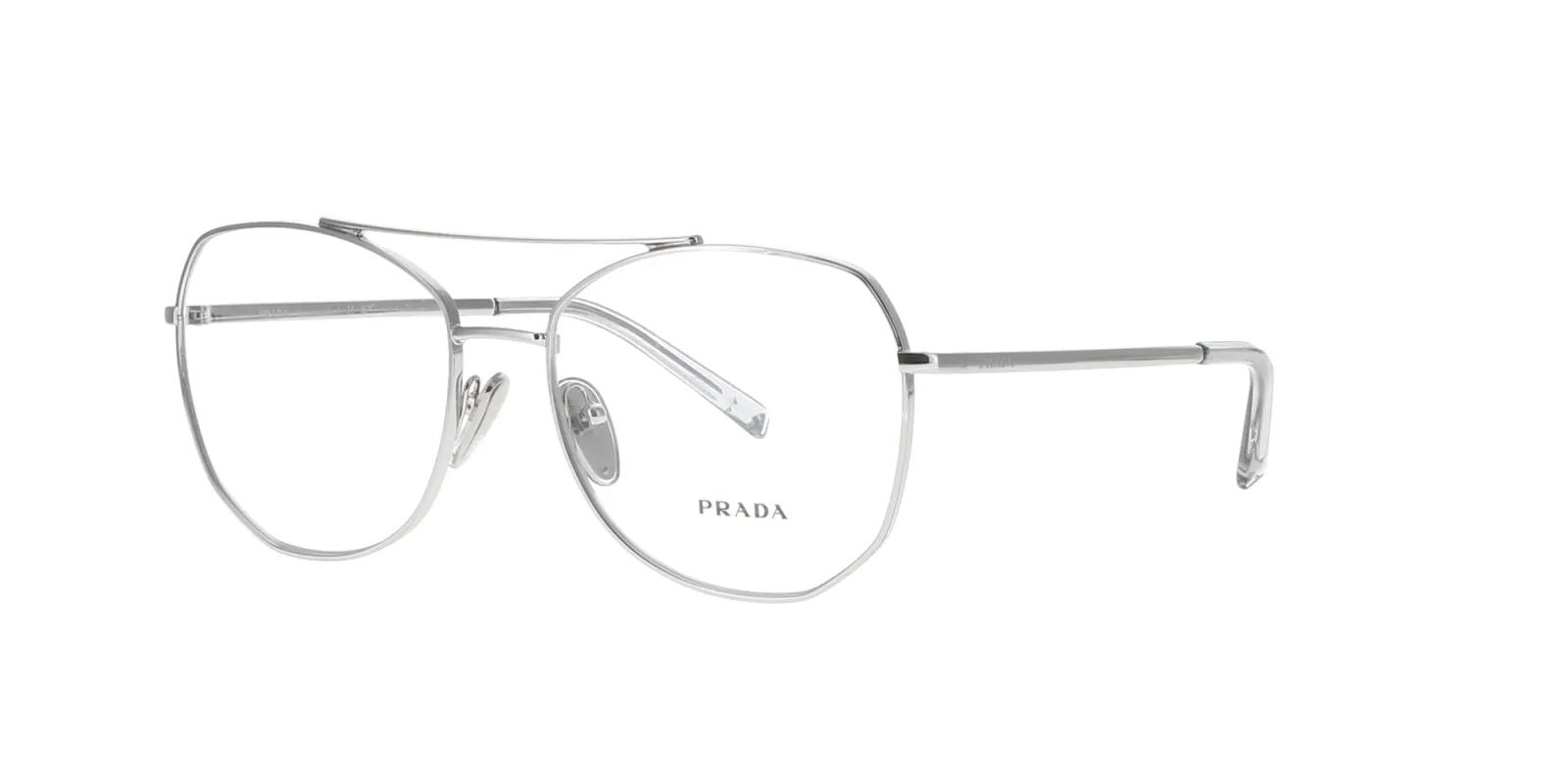 Angular Silver Metal Prada Frame sold by Fashion Eyewear