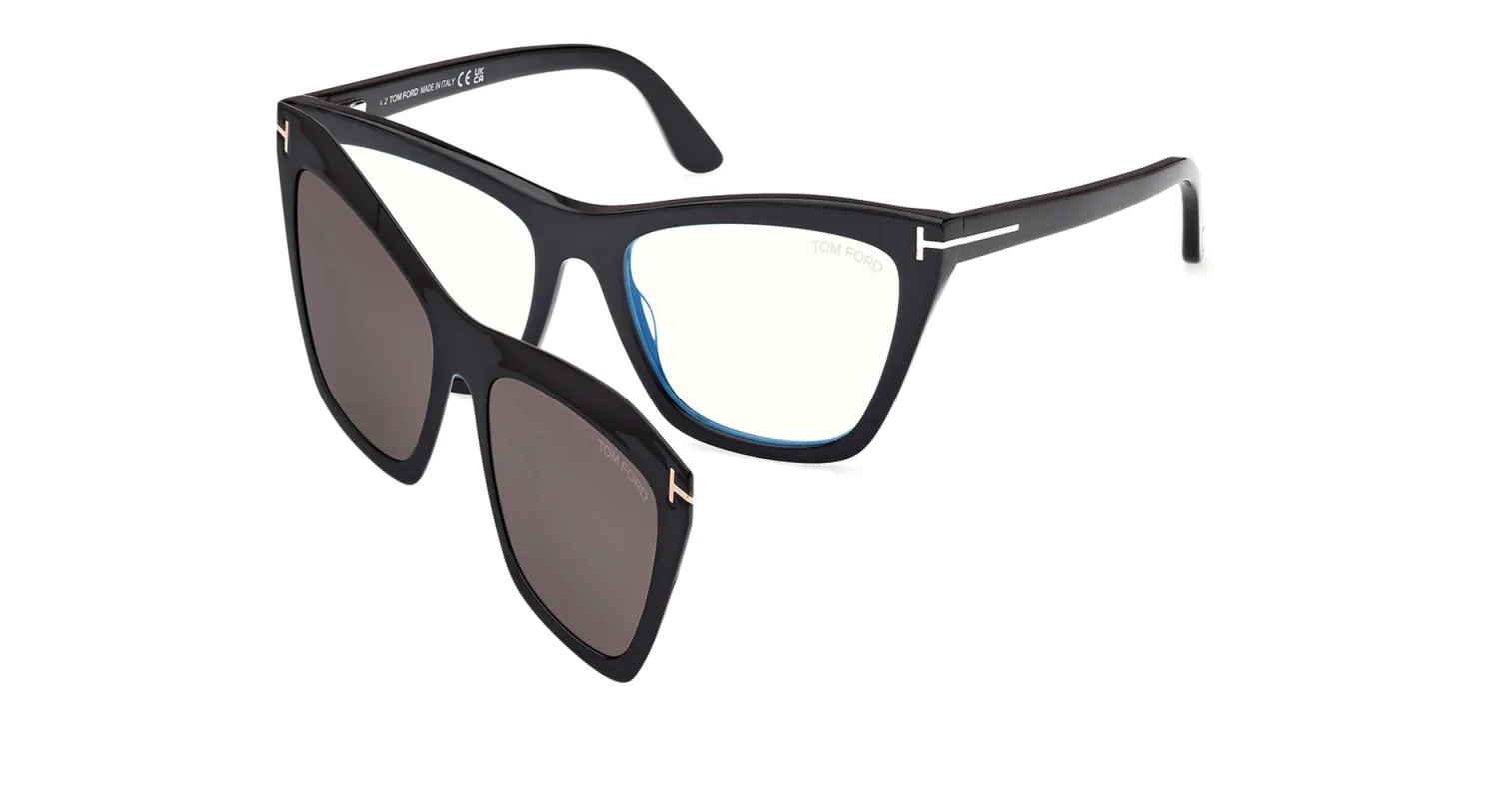 Tom Ford TF5971-B Blue Light With Clip-on sold by Fashion Eyewear