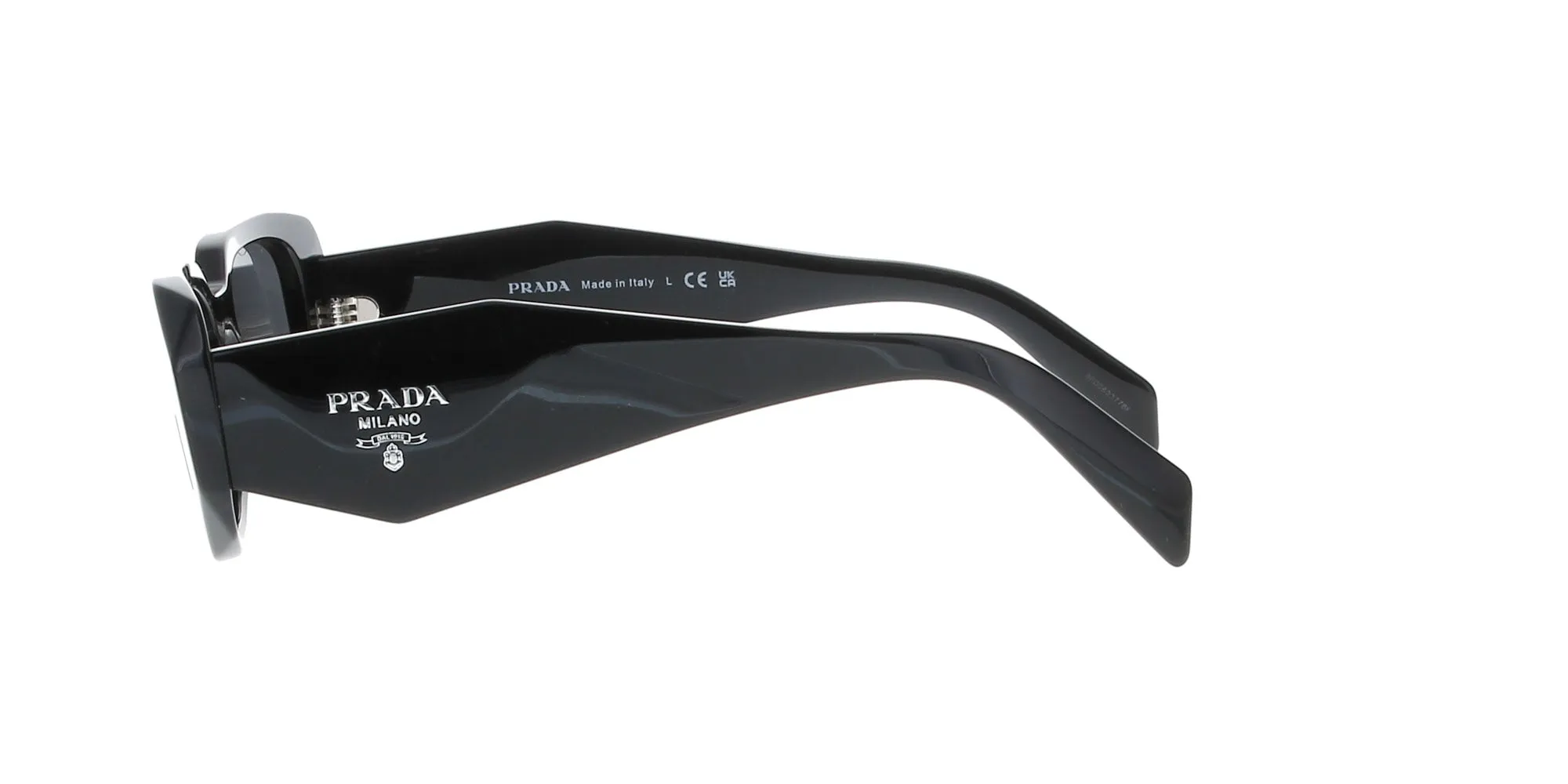 PRADA Bold Black Rectangle Sunglasses sold by Fashion Eyewear product image thumbnail 3