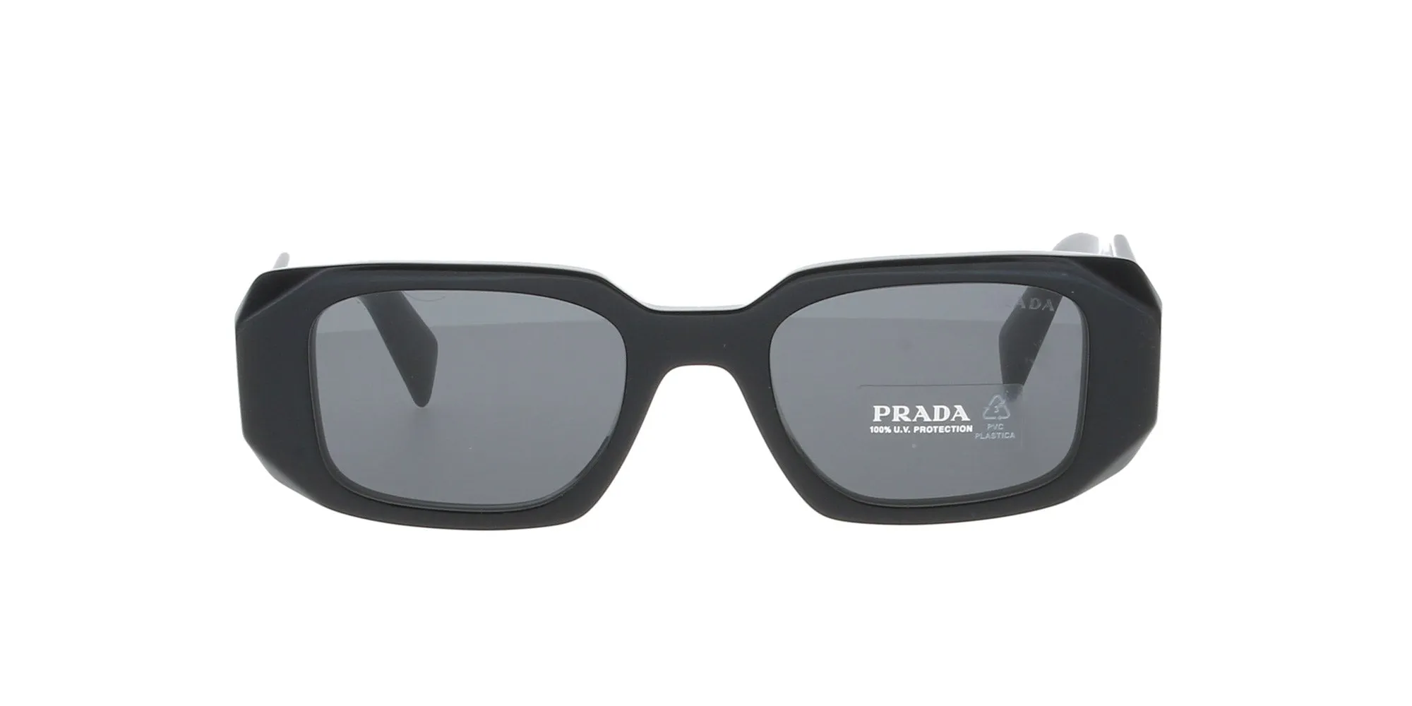 PRADA Bold Black Rectangle Sunglasses sold by Fashion Eyewear product image thumbnail 2