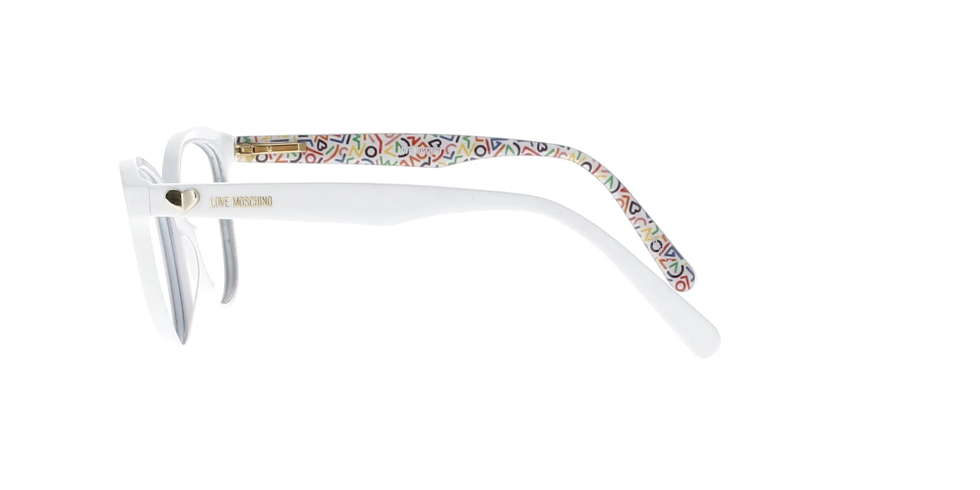 White Love MOSCHINO Round Frame sold by Fashion Eyewear product image thumbnail 3