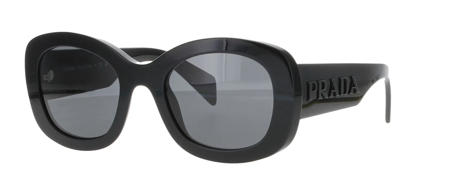 PRADA Black Oval Sunglasses sold by Fashion Eyewear