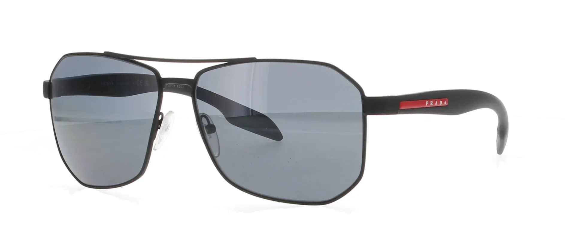 PRADA LINEA ROSSA Black Rubber Polarised Sunglasses sold by Fashion Eyewear