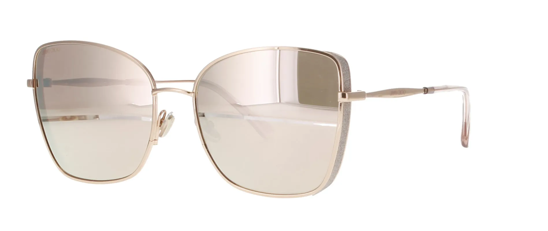 JIMMY CHOO Mirror Metal Glitter Sunglasses sold by Fashion Eyewear