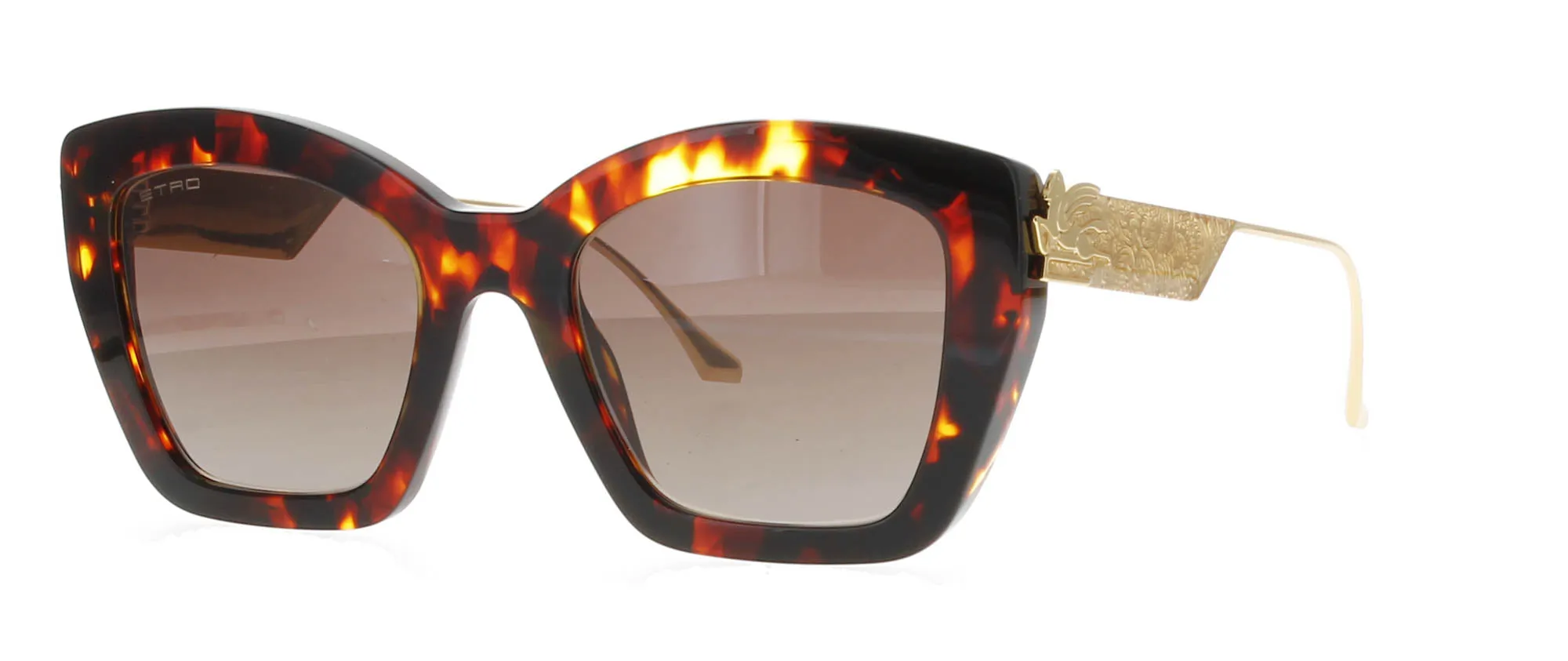 ETRO Havana and Gold Sunglasses sold by Fashion Eyewear