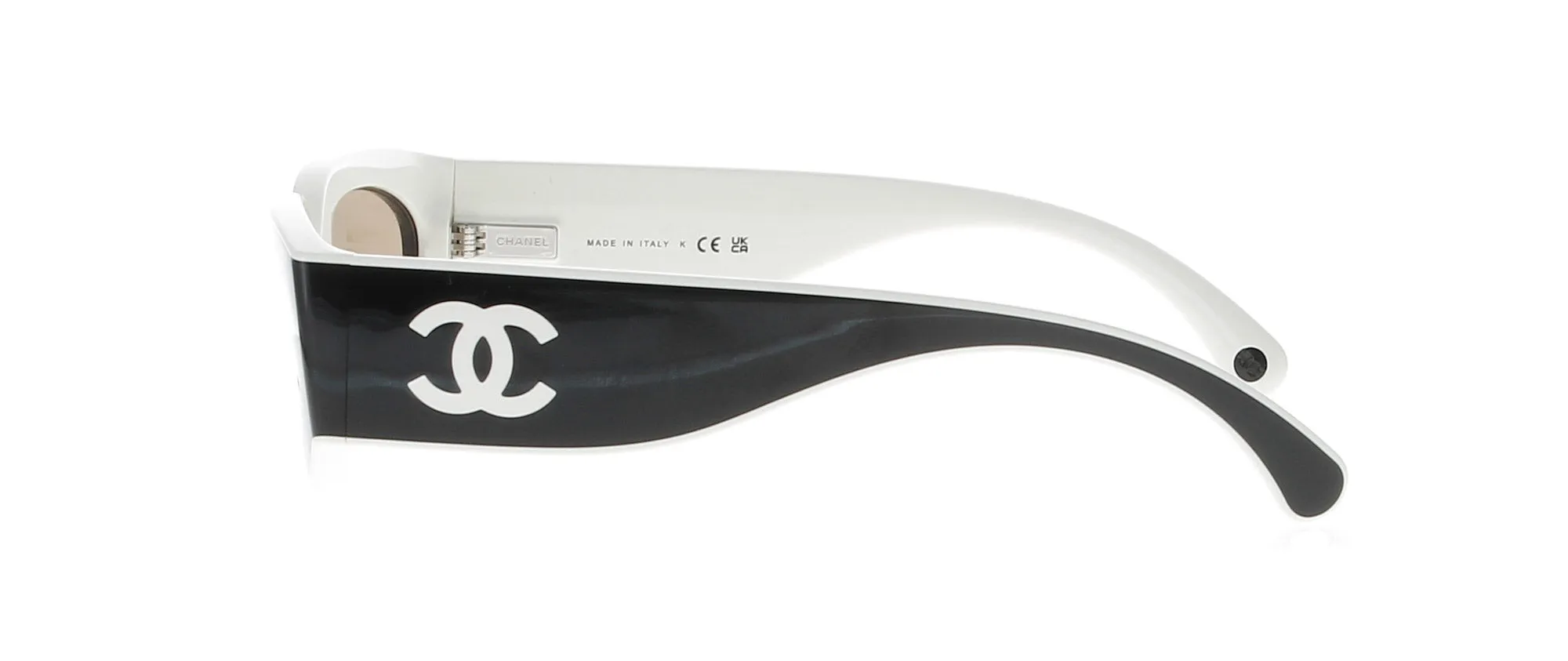 CHANEL Black and Milky White Sunglasses sold by Fashion Eyewear product image thumbnail 3