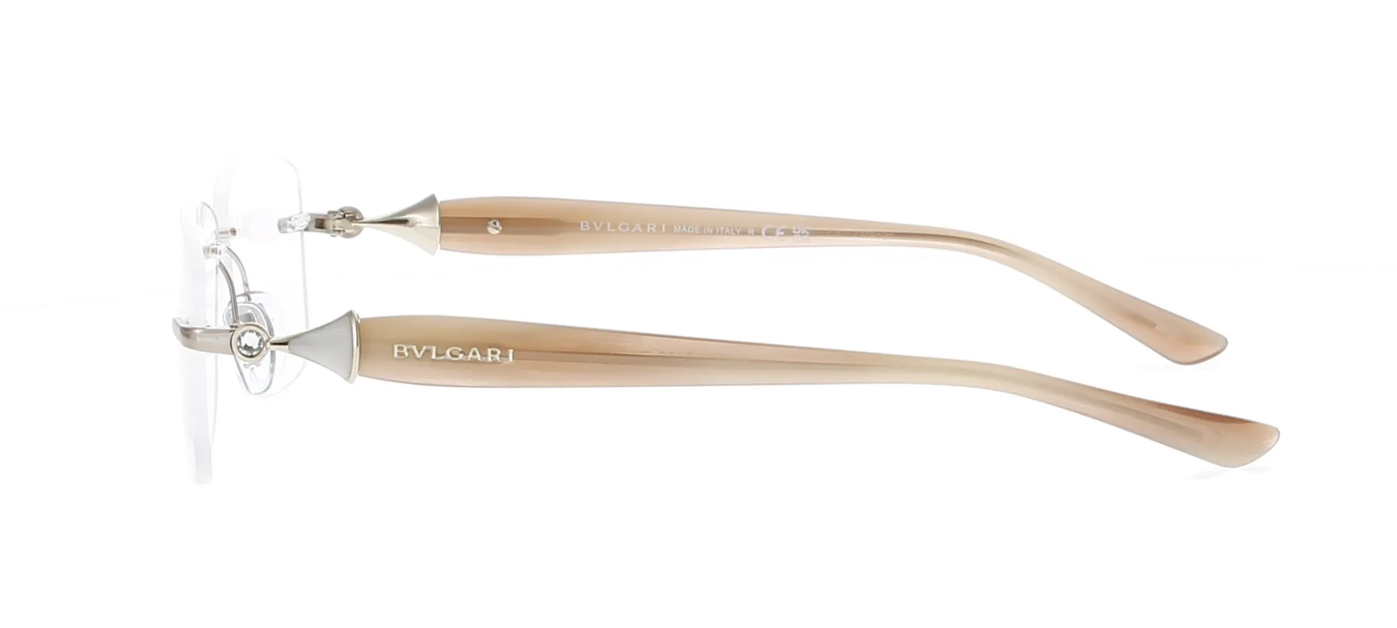 BVLGARI Rimless Brown Frame sold by Fashion Eyewear product image thumbnail 3