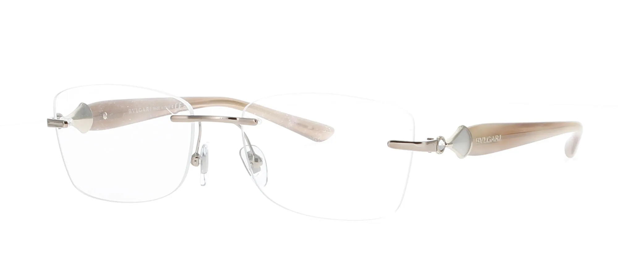 BVLGARI Rimless Brown Frame sold by Fashion Eyewear