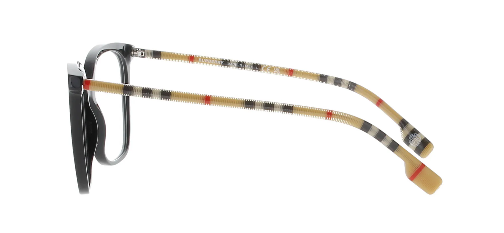 BURBERRY Black and Check Frame sold by Fashion Eyewear product image thumbnail 3