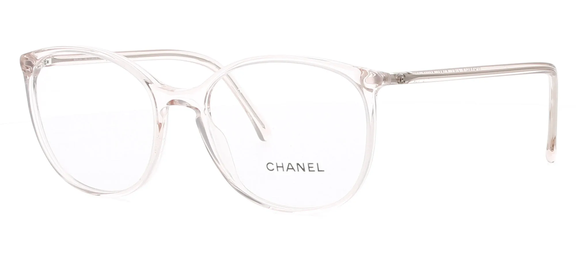 CHANEL Clear Light Rose Round Frame sold by Fashion Eyewear