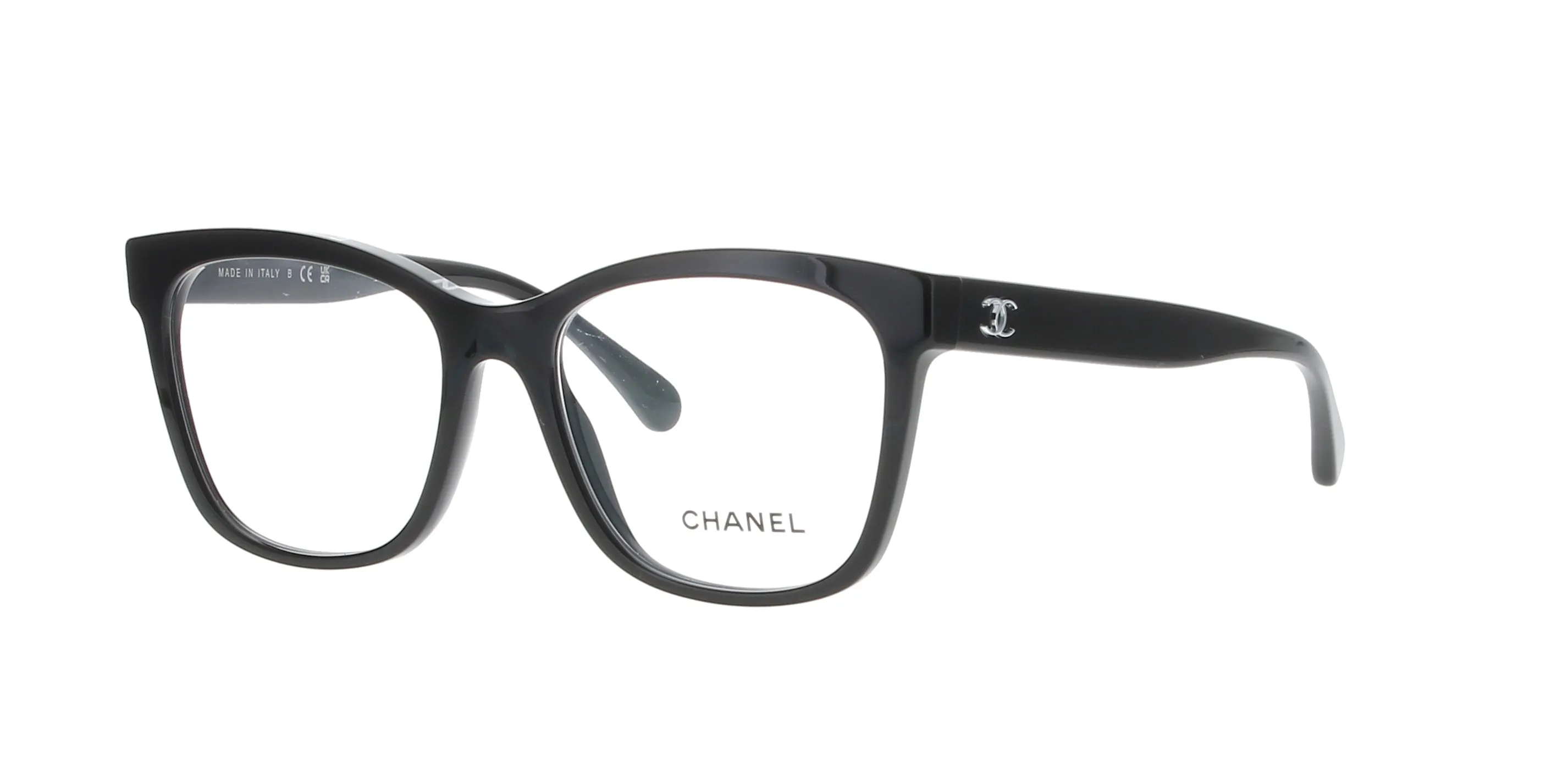 CHANEL Square Shiny Black Frame sold by Fashion Eyewear