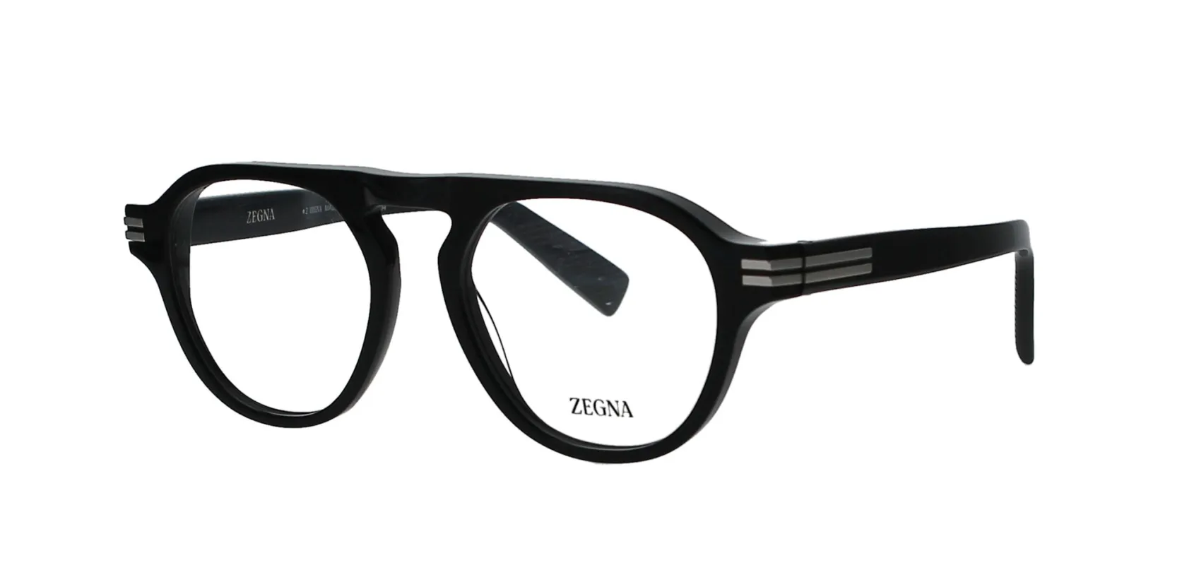 ZEGNA Shiny Black Frame sold by Fashion Eyewear
