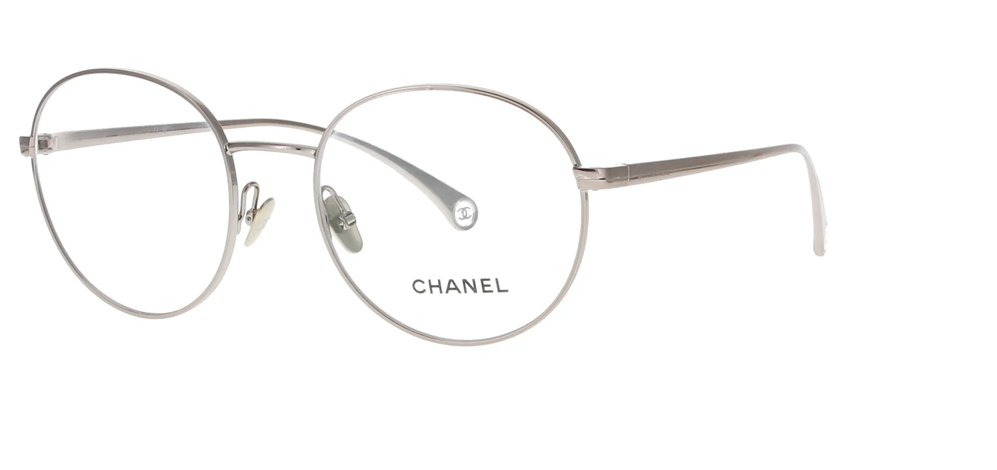 Beige-Pink & Gold Oval Chanel Frame sold by Fashion Eyewear