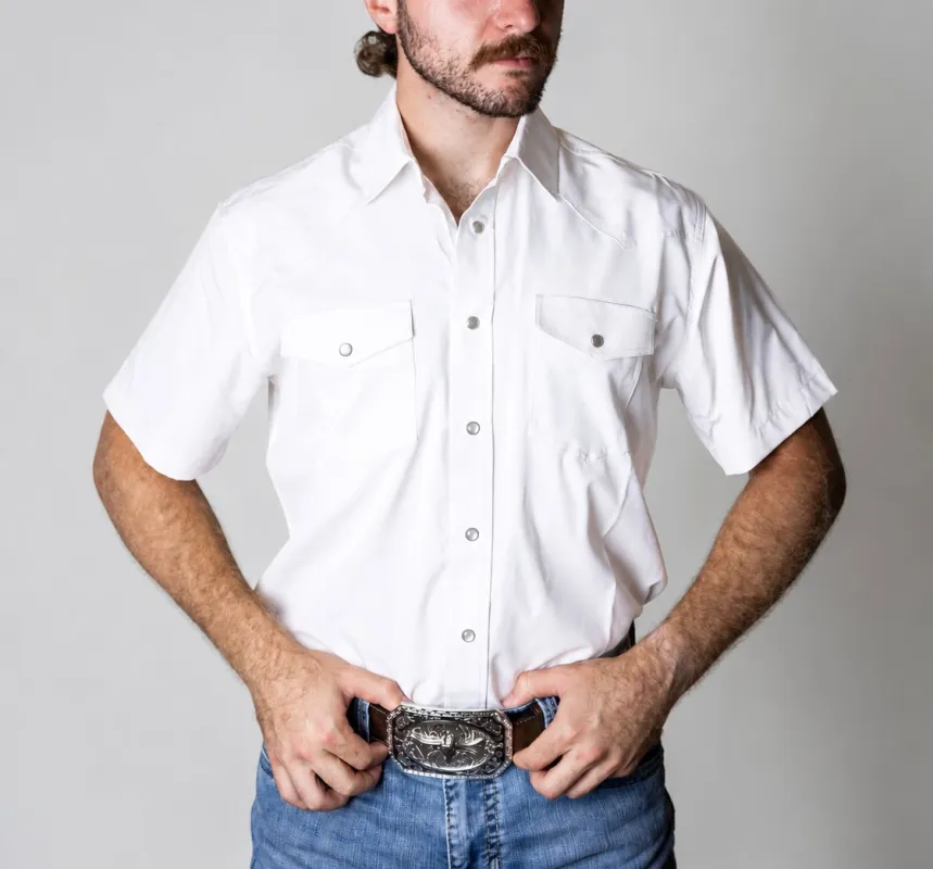 TC White Sport Short Sleeve made by TEXAS COUNTRY