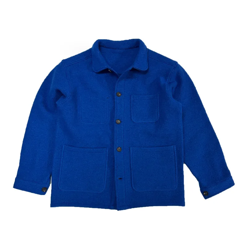 Royal Blue Boiled Wool Chore Jacket sold by William Crabtree & Sons