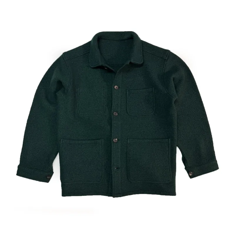 Green Boiled Wool Chore Jacket sold by William Crabtree & Sons