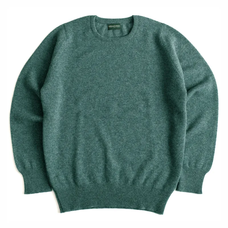 Petrol 2 Ply Cashmere Crew Neck sold by William Crabtree & Sons