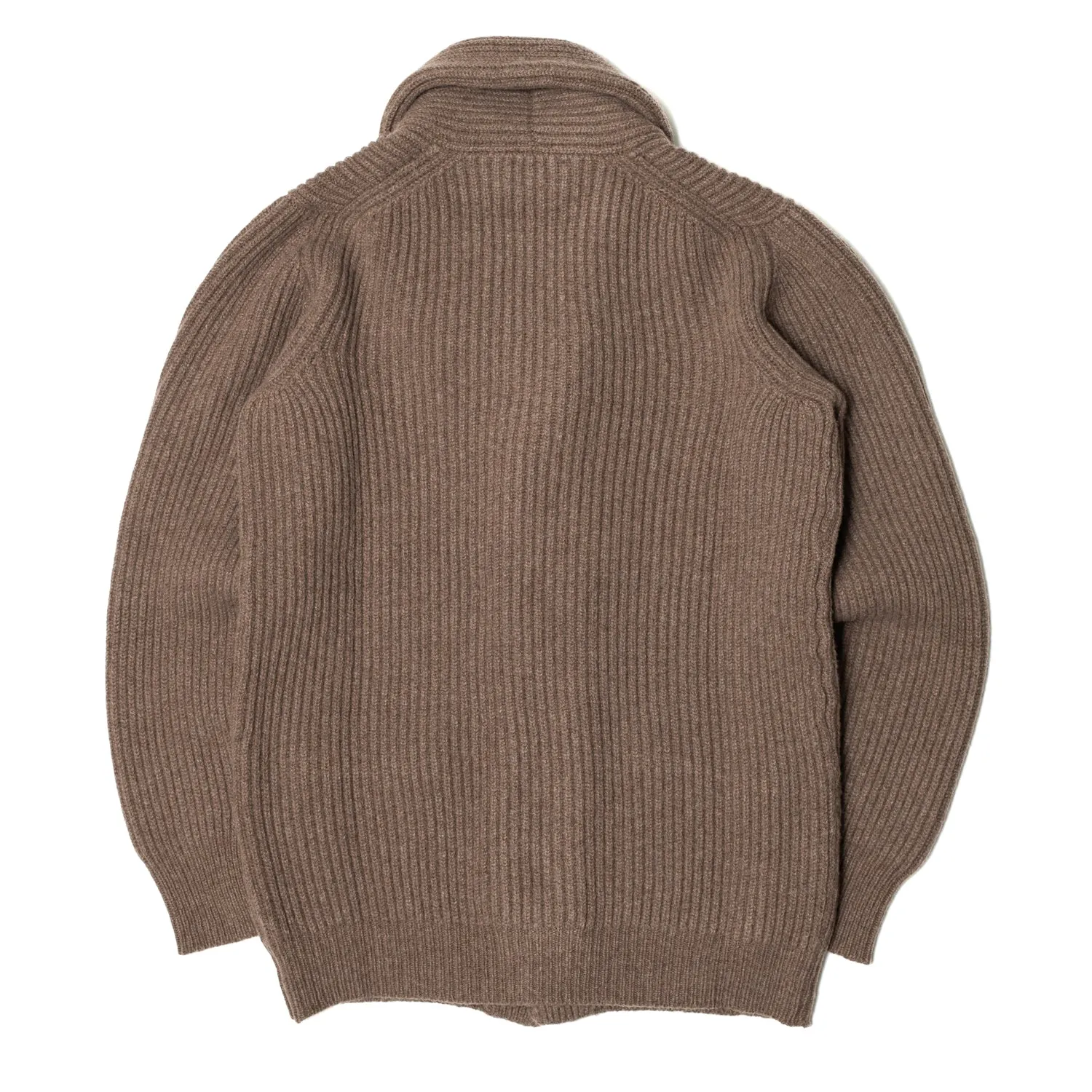 Oak Dust Wool Cashmere Shawl Collar Cardigan sold by William Crabtree & Sons product image thumbnail 3