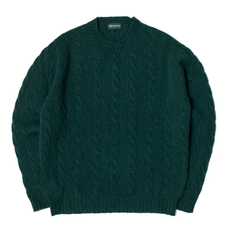 Forest Cable Shetland Knit Jumper sold by William Crabtree & Sons