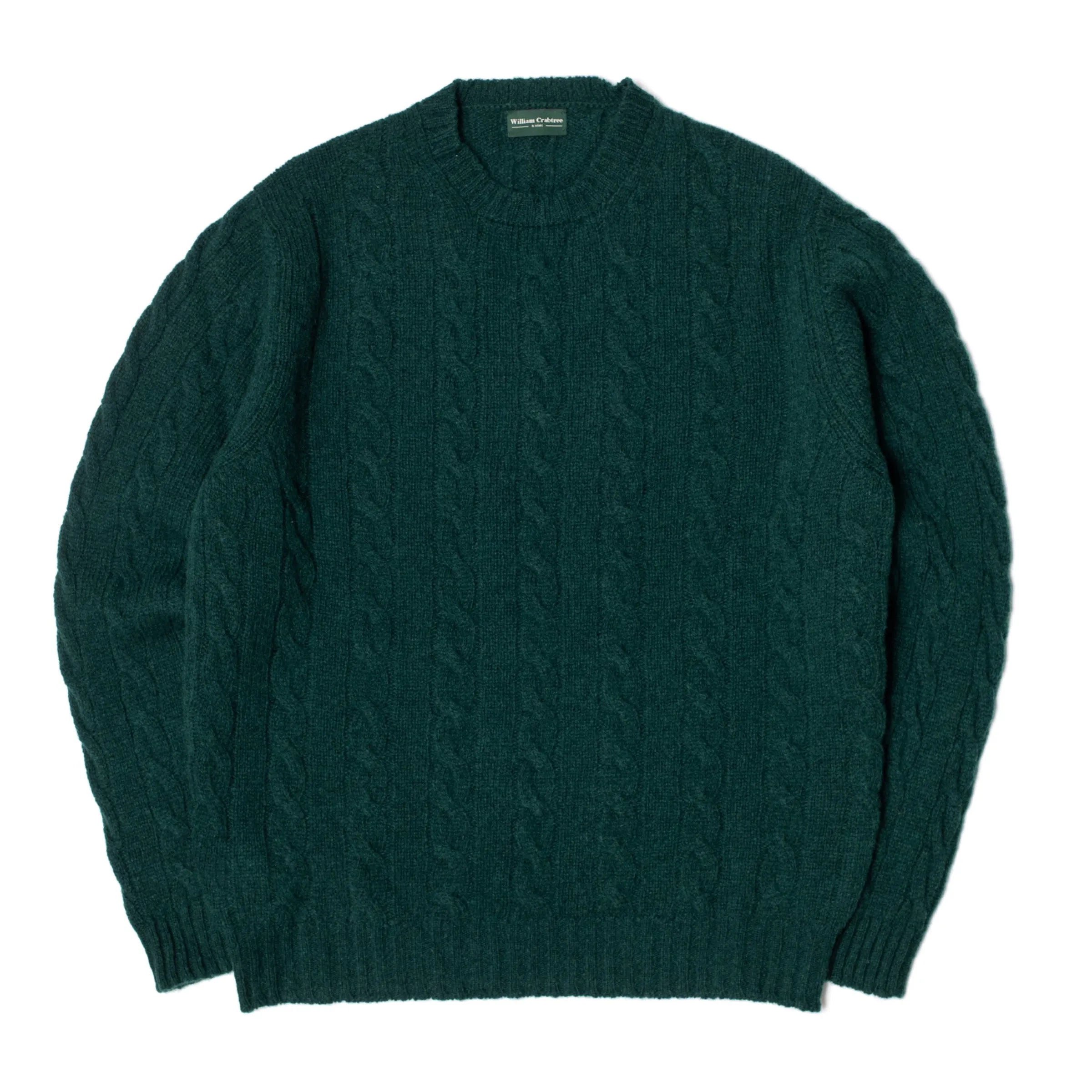 Forest Cable Shetland Knit Jumper sold by William Crabtree & Sons