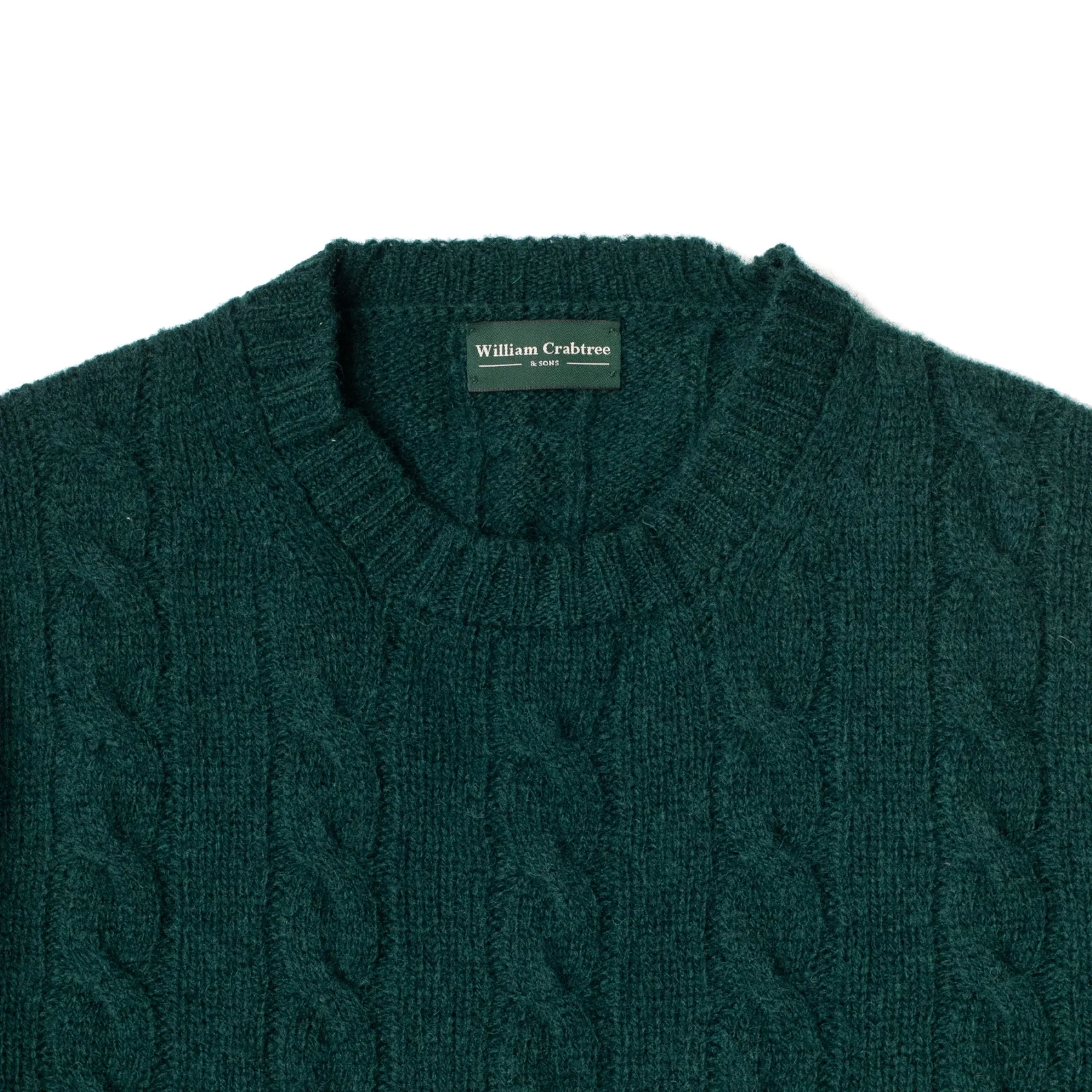 Forest Cable Shetland Knit Jumper sold by William Crabtree & Sons product image thumbnail 2
