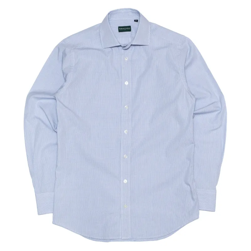 Graph Check Poplin Semi-spread Collar Shirt sold by William Crabtree & Sons