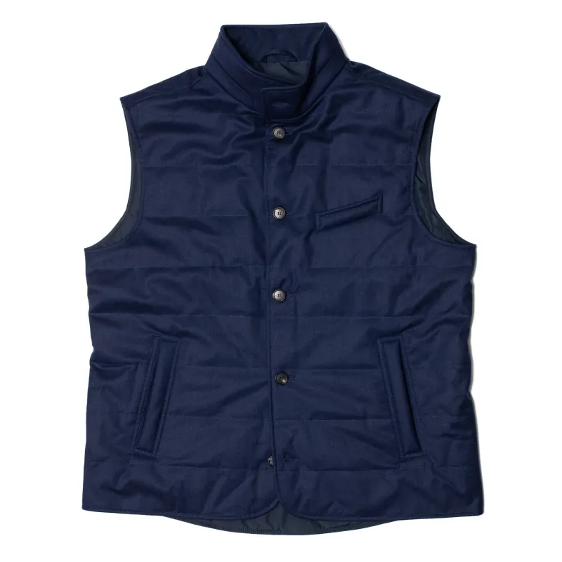 Indigo Blue Grasmere Gilet sold by William Crabtree & Sons