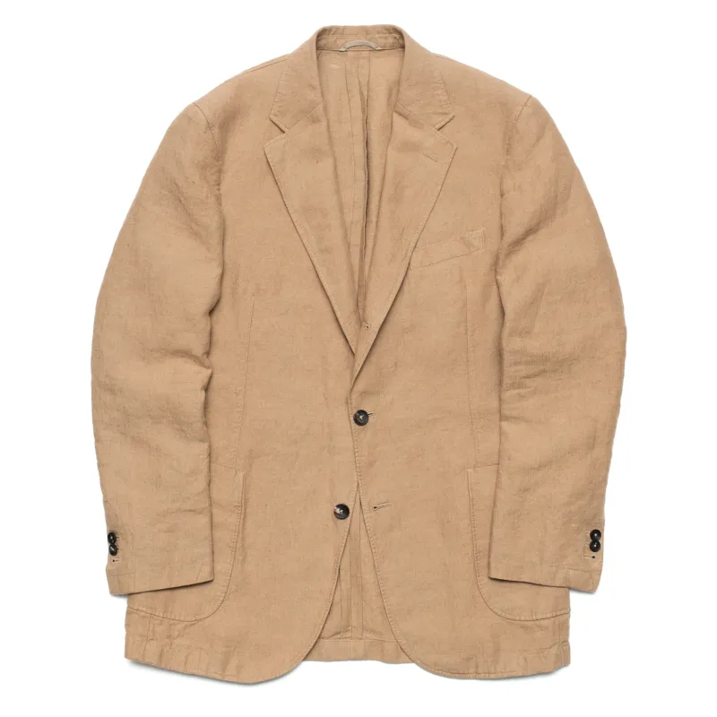 Taupe Washed Linen Jacket sold by William Crabtree & Sons