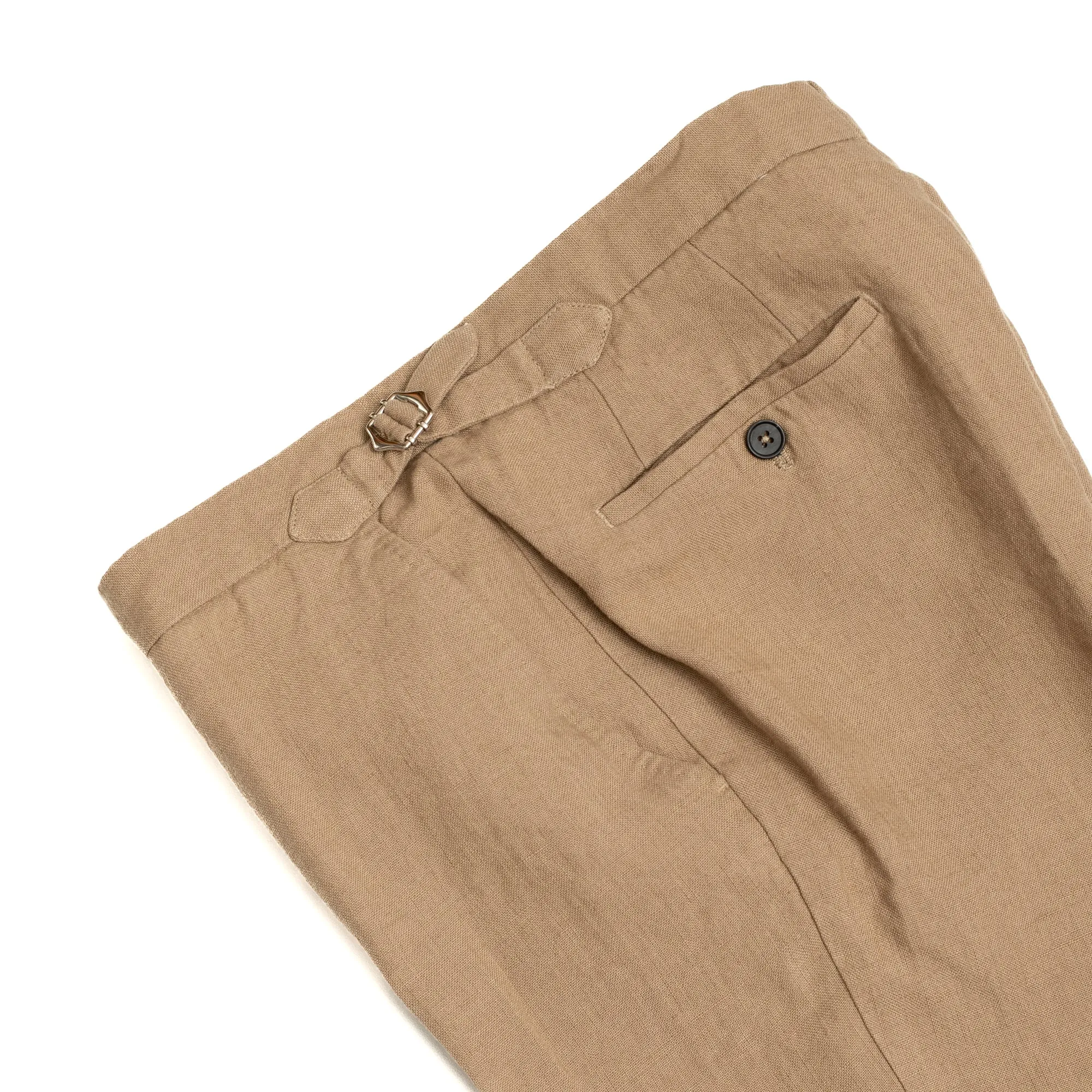 Taupe Washed Linen Trousers sold by William Crabtree & Sons product image thumbnail 2